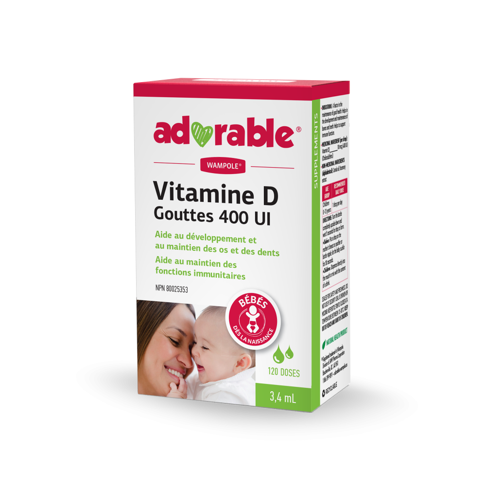 Pure D Junior Vitamine D 400 UI Enfants Os solide et immunité 90